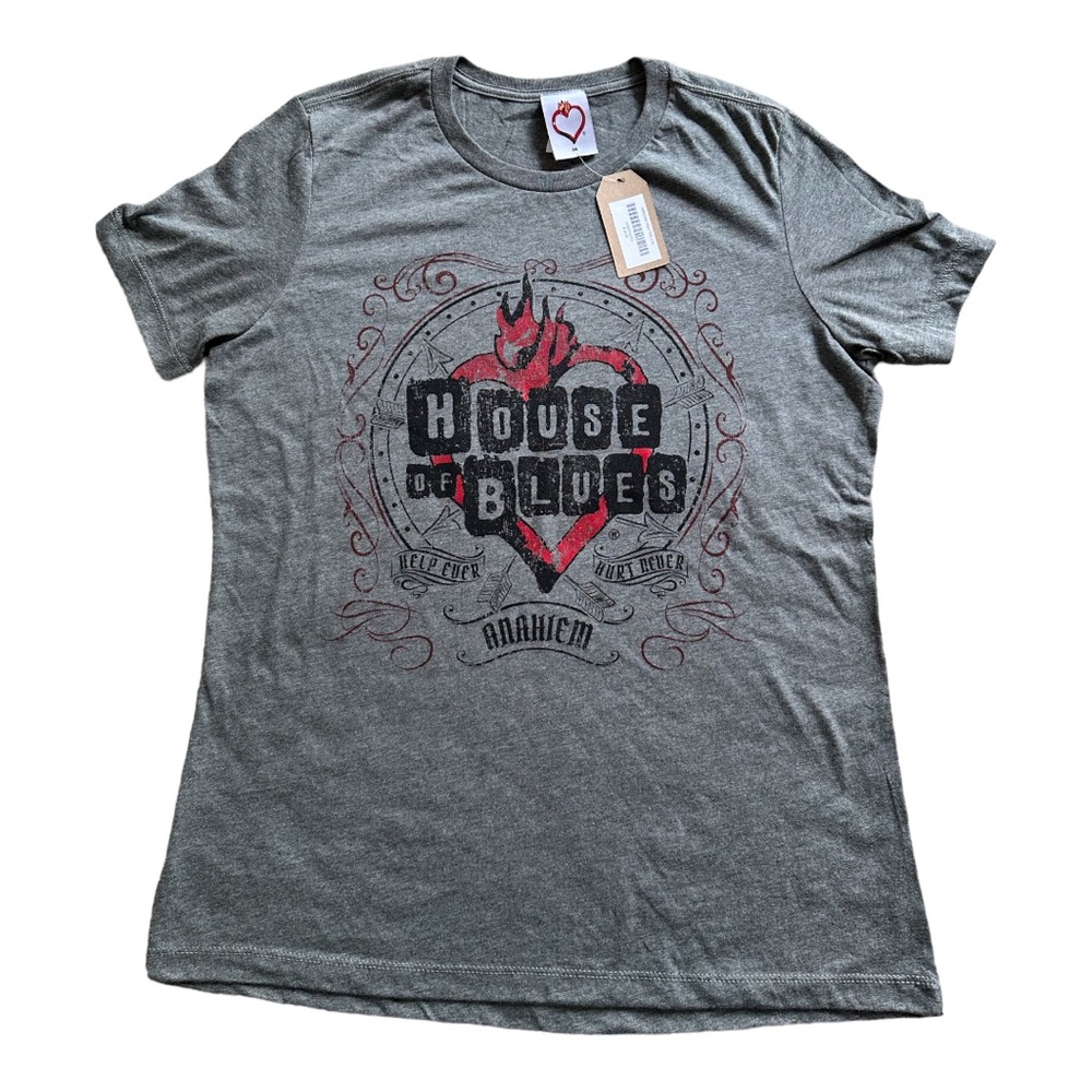 House of Blues Anaheim Gray Graphic T Shirt Size Medium